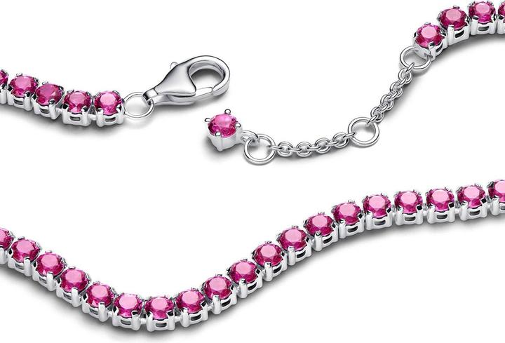 Produktbild Pandora Funkelndes rosa Tennisarmband (18 cm, Silber 925)