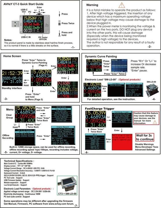 Produktbild PowerGuard AVHzY CT-3 USB Power Meter Tester (Kabeltester)