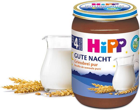 Produktbild Hipp Bio Gute Nacht Griessbrei pur (190g) (190 g)