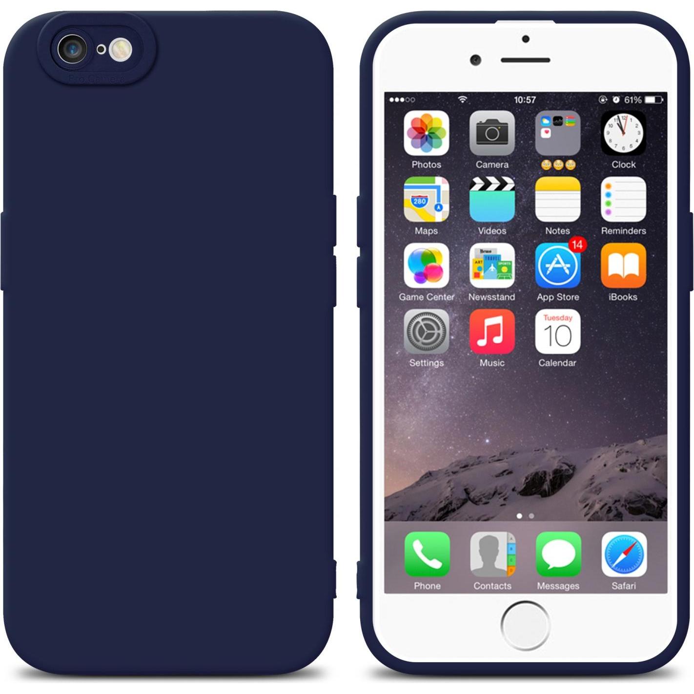 Cadorabo Hülle für Apple iPhone 6 PLUS / 6S PLUS im TPU Fluid LM162 Style (Apple iPhone 6 Plus), Smartphone Hülle, Blau