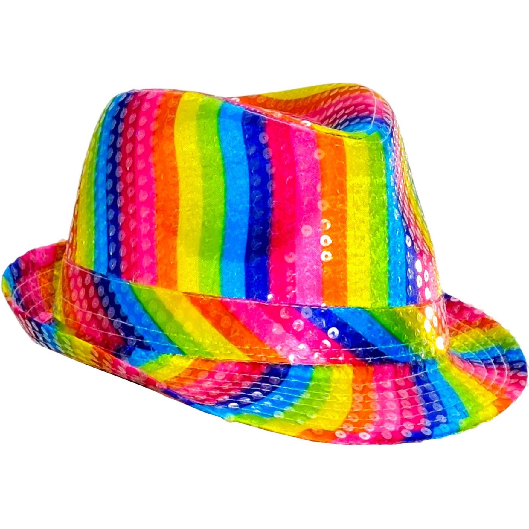 Widmann Hut Regenbogen Pailletten
