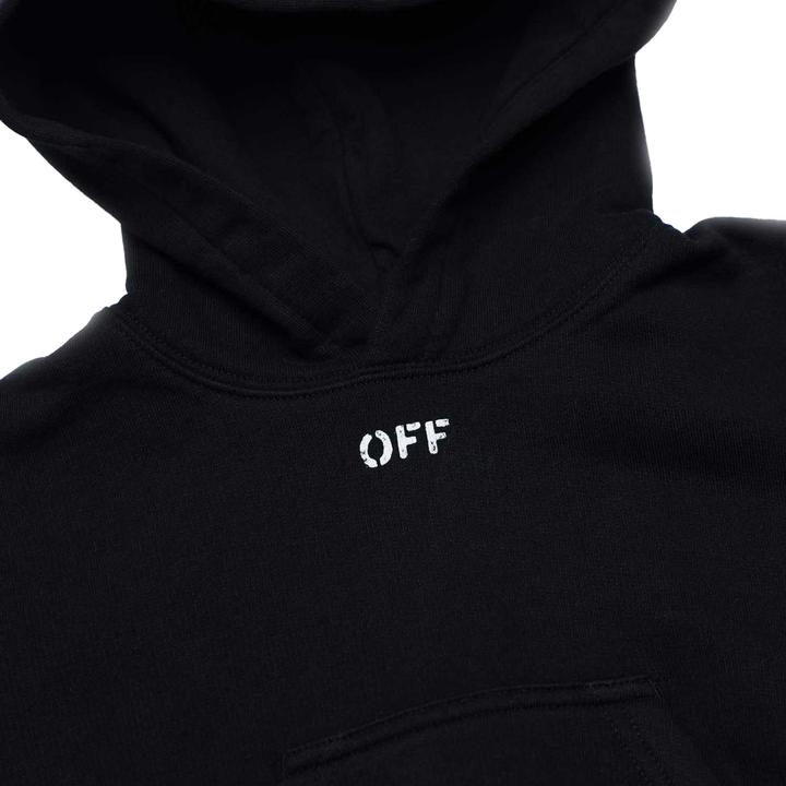 Immagine prodotto Off Felpa Corta con Cappuccio Logo Bambini (140)