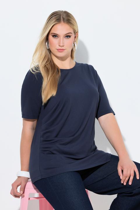 Actual product image Ulla Popken Asymmetric Pointed Hem Tee (58)
