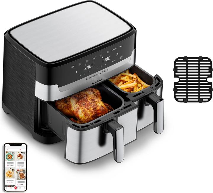 Actual product image Moulinex EZ905D20 Air fryer with double