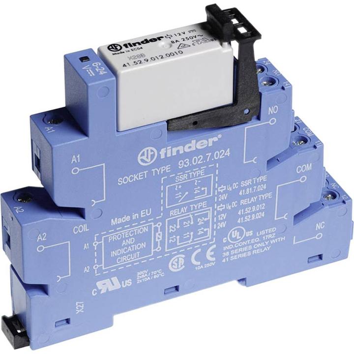 Finder Koppelrelais 8A 24VAC/DC Serie 38