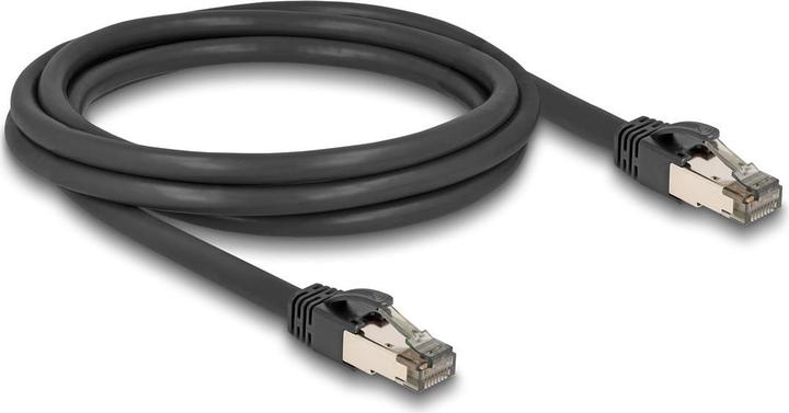 Actual product image Delock RJ45 network cable Cat.6A U/FTP ultra flexible with inner metal jacket 2 m black (U/FTP, CAT6a, 2 m)