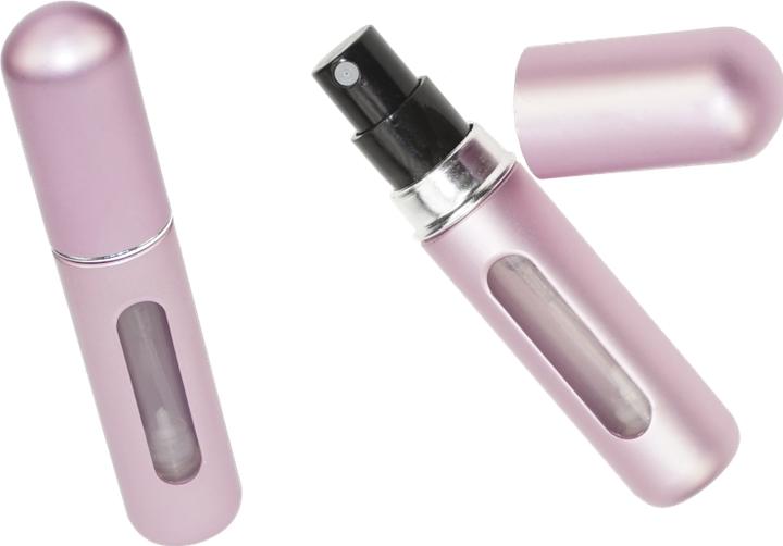 Produktbild Taschenzerstäuber, matt pink, für 5 ml, mit Füllautomatik und Sichtfenster