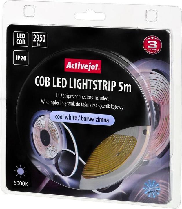 Image du produit Activejet AJE-COB zim LED Strip Lampe à bande universelle Indoor (Blanc froid, 500 cm, Intérieur)