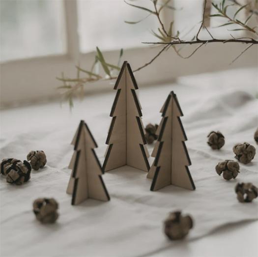 Image du produit Eulenschnitt Set de 3 sapins nature