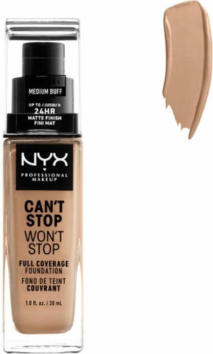 Immagine prodotto NYX Professional Make-Up Can't Stop Won't Stop - Fondotinta a copertura totale Medium Buff (Buff medio)