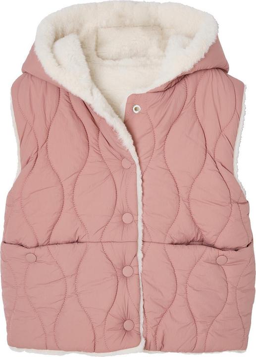 Actual product image Vertbaudet Wendbare Mädchen Steppweste mit Kapuze und Recycling-Wattierung (134)