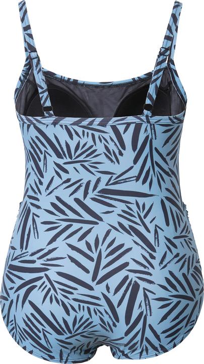 Actual product image Ulla Popken Leaf Print Wrap Look One Piece Swimsuit (56)