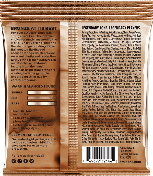 Produktbild Ernie Ball Earthwood Medium Phosphor Bronze (.013-.056) (6x, Gitarre, 0.06")