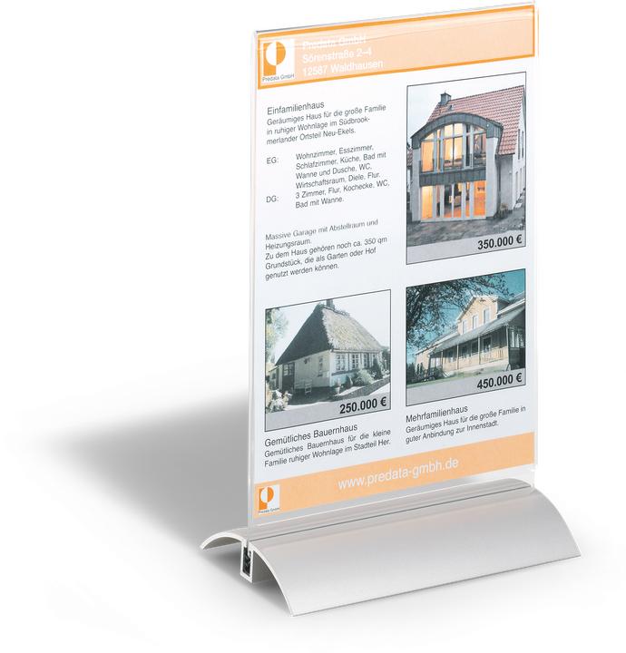 Produktbild Durable Tischaufsteller, Acryl mit Aluminiumfuss (A5)
