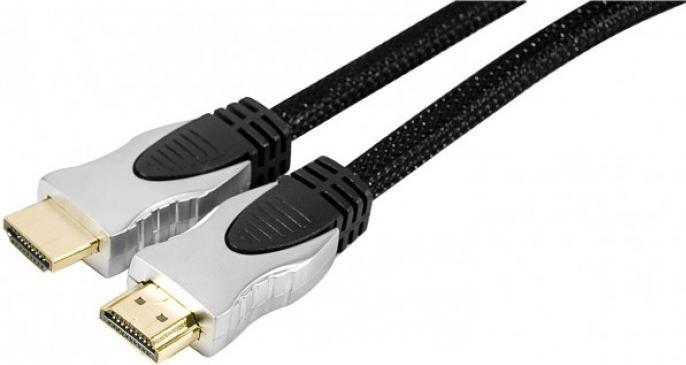 Image du produit Exertis Connect Câble HDMI haute vitesse avec Ethernet, haute qualité, plaqué or, HDMI mâle / mâle, gaine tressée (3 m)
