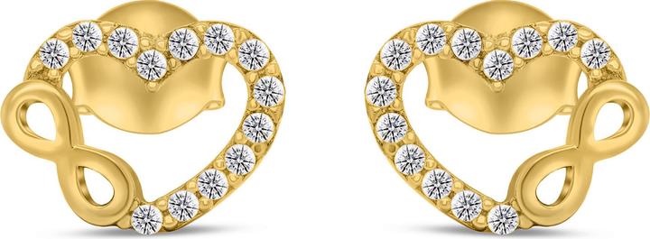 Produktbild Brilio Silver - Charming gold-plated heart earrings EA359Y