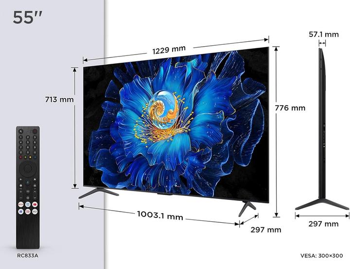 Actual product image TCL Telewizor 55 55C61KS (55", QD mini LED, 4K, 2025)