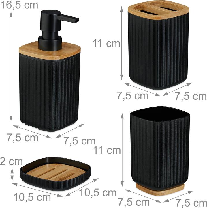 Actual product image Relaxdays Bathroom-Accessory Set