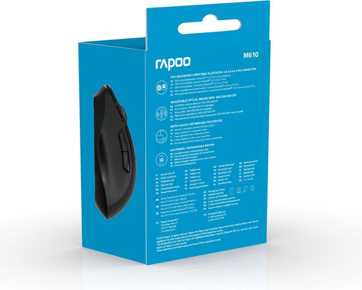Image du produit Rapoo M610 Rech. Wirel. Mouse (Sans fil)
