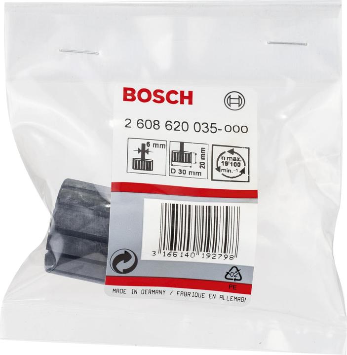 Produktbild Bosch Professional Zubehör Aufnahmeschaft für Schleifhülsen, 30 mm, 20 mm, für Geradschleifer