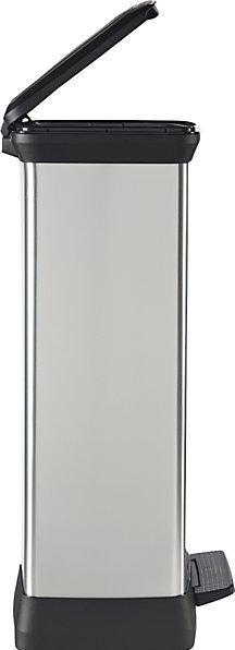 Productafbeelding Curver Decobin Duo Prullenbak - 23L+23L - Rechthoekig - Zilver metallic (46 l)