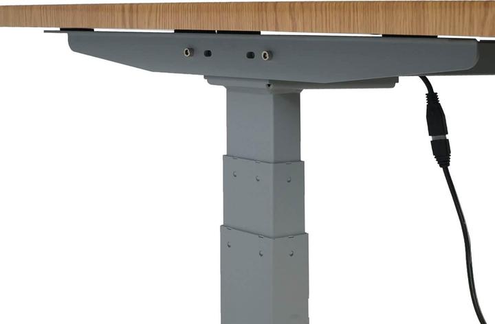 Image du produit Swisshandel24 Bureau, table d'ordinateur, hauteur réglable électriquement 160x80cm 53kg structure marron, gris (160 x 80 x 121 cm)