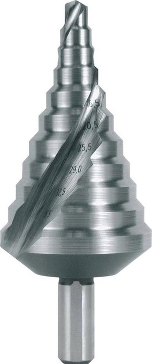 Actual product image Ruko Step drill (6.5 mm, 40.5 mm, 8.5 mm, 10.5 mm, 12.5 mm, 16.5 mm, 20.5 mm, 25.5 mm, 29.0 millimetres, 32.5 mm)