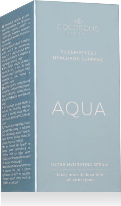 Actual product image Cocosolis Natural Face Care AQUA Filler Effects Hyal (50 ml)