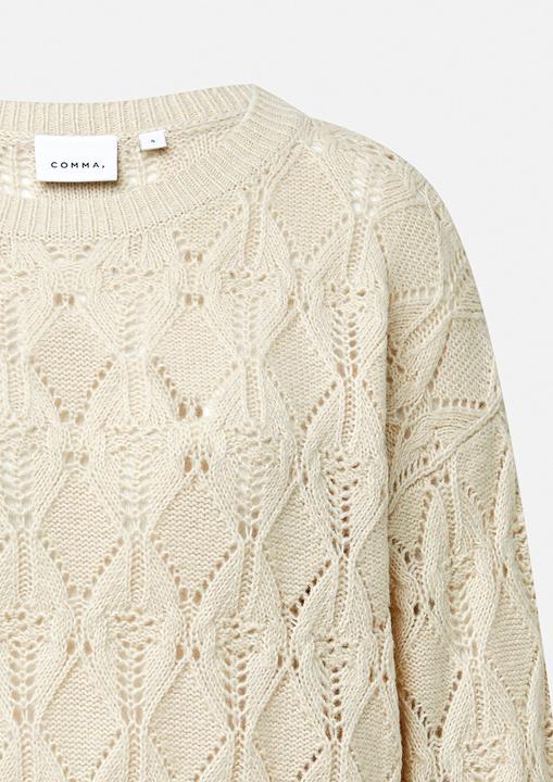 Image du produit Comma Strickpullover Weicher Strickpullover mit Ajourmuster (S)