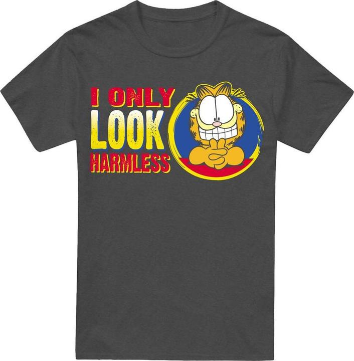 Actual product image Garfield Unisex Adult I Only Look Harmless T-Shirt (L)