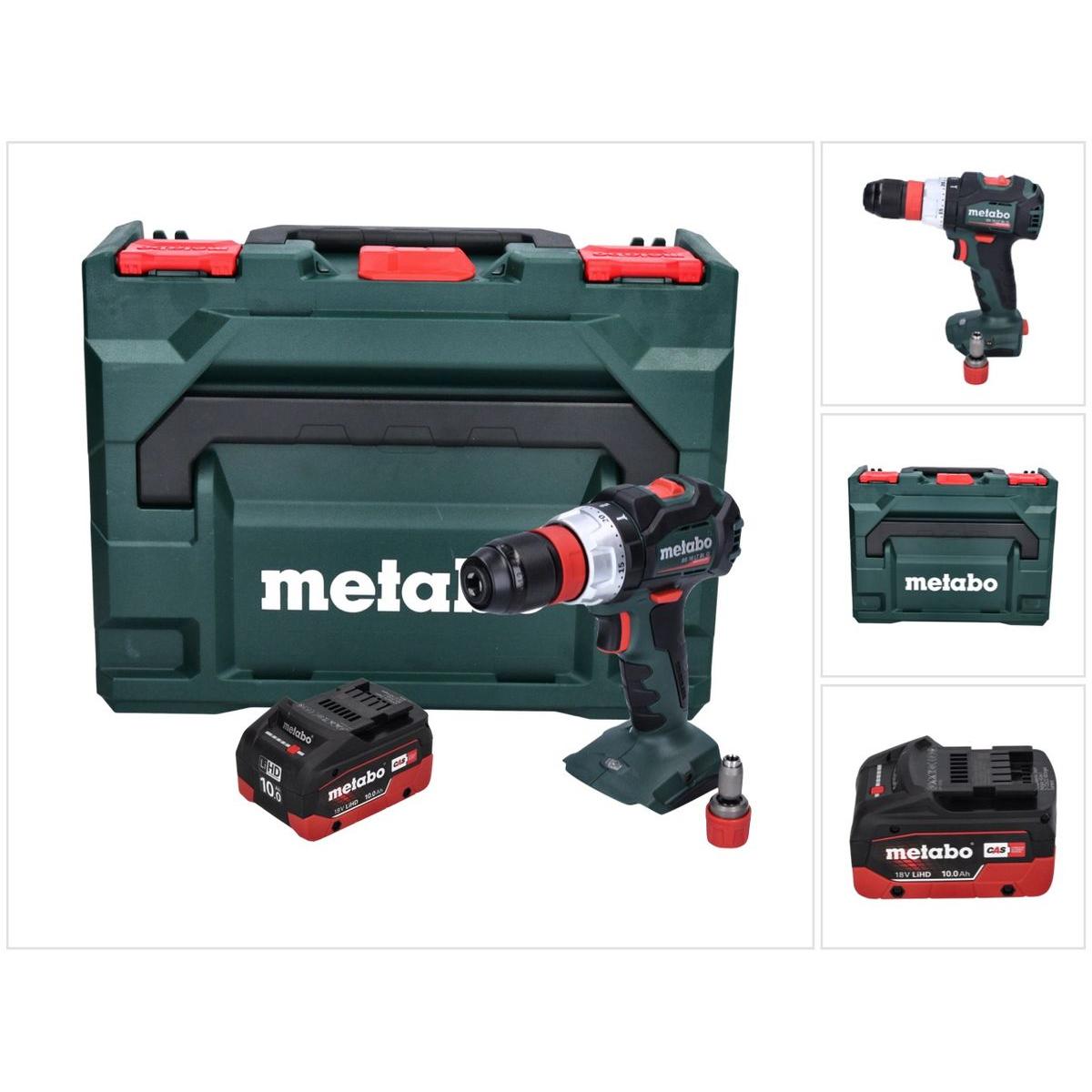 Metabo, Bohrmaschine + Akkuschrauber, BS 18 LT BL Q Akku Bohrschrauber 18 V 75 Nm Brushless + 1x Akku 10,0 Ah + metaBOX ...