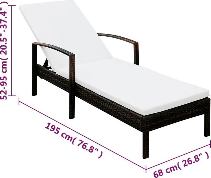 Immagine prodotto vidaXL Sonnenliege (195 cm)