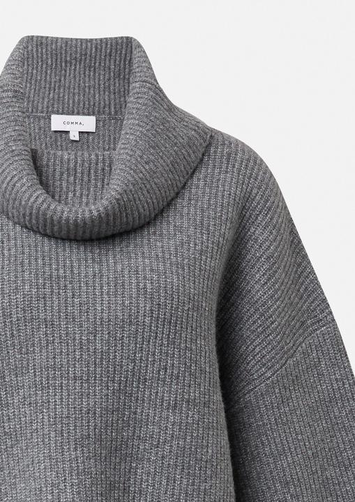 Produktbild Comma Poncho-Pullover mit weitem Rollkragen (XL)