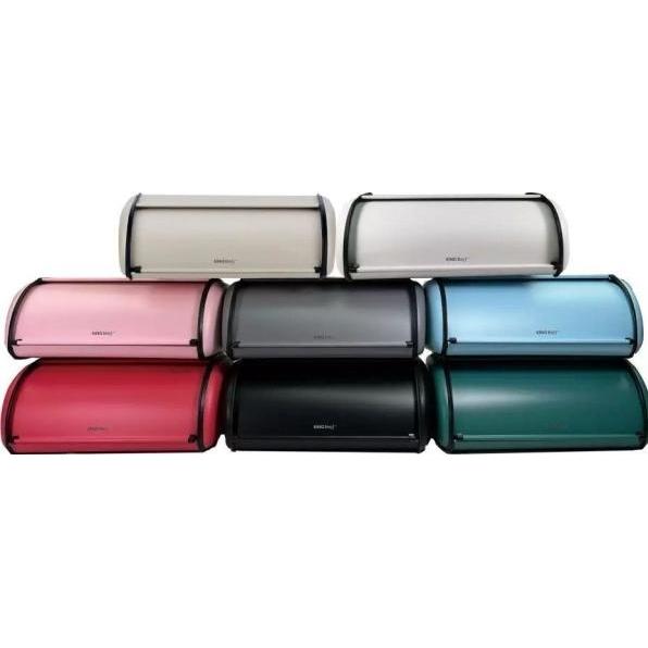 Kinghoff Chlebak Chlebak metalowy 1752 pojemnik na pieczywo stalowy biały, Conservazione del pane, Bianco