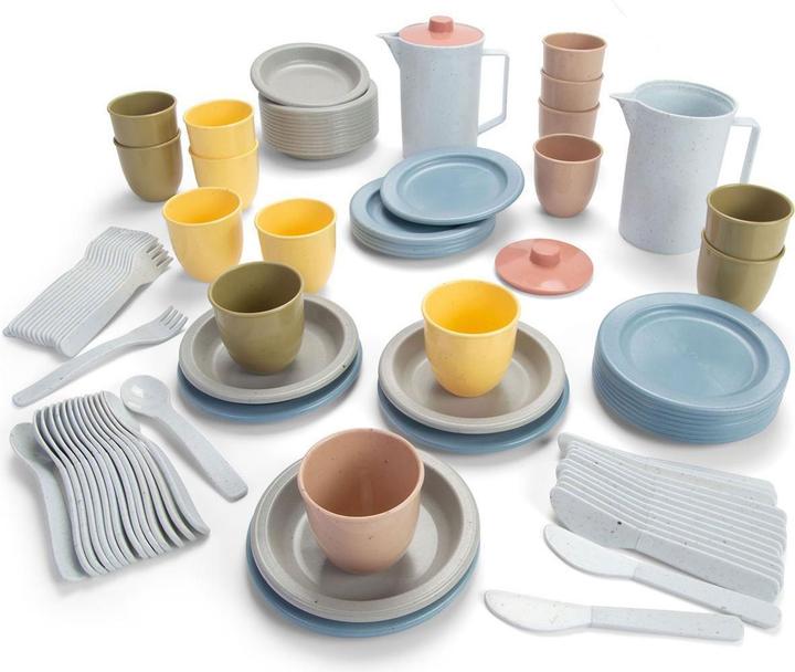 dantoy minuscolo set da colazione biologico, asilo, 94 pezzi