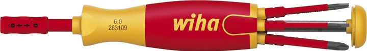 Actual product image Wiha Screwdriver with bit magazine (Slotted screws, Pozidriv cross recess (PZ))