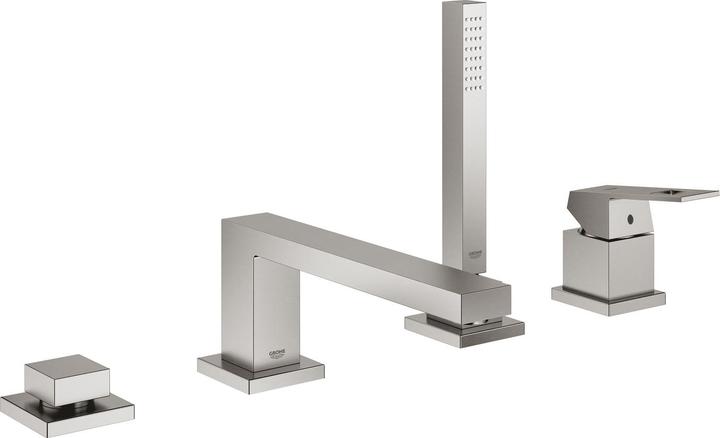 Grohe 4-L-EH-Wannenkombi EUROCUBE supersteel