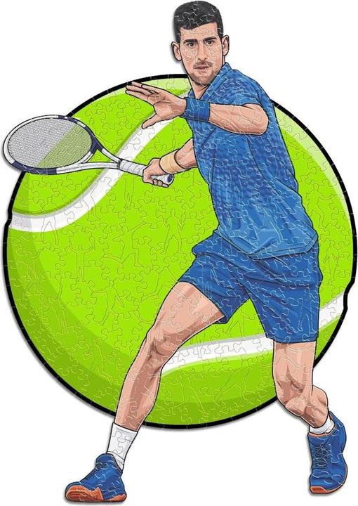 Image du produit Iconic Novak Djokovic - Tennis - Puzzle en bois Taille L (500 pièces) (500 pièces)