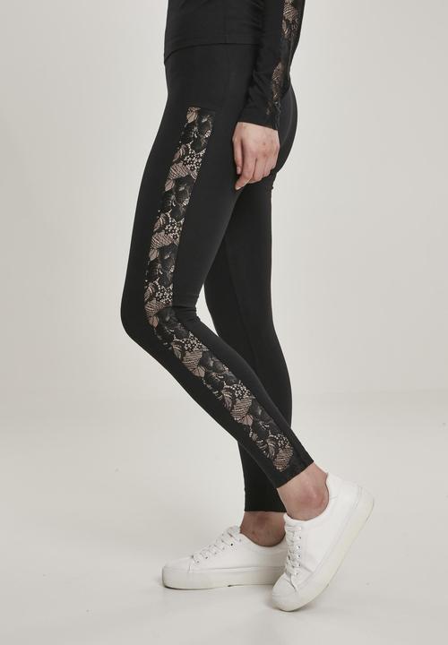 Immagine prodotto Urban Classics Leggings a righe in pizzo da donna (M)
