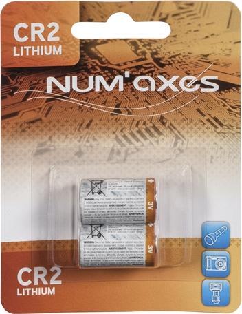 Actual product image Num'axes Lithium battery Cr2 (2 pcs., CR2)