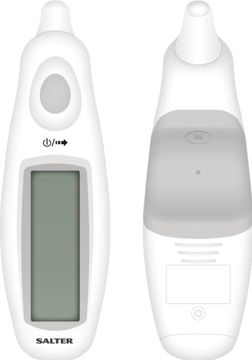 Actual product image Salter TE-150-EU Digital Clinical Thermometer Contact Thermometer White Ear Buttons (Ear)