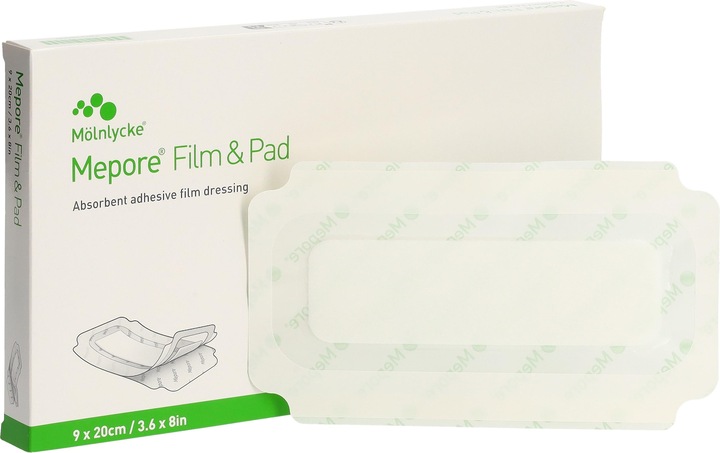 Actual product image Mepore Film & Pad 9x20cm (new) 5 pcs. (1308.15 ml)