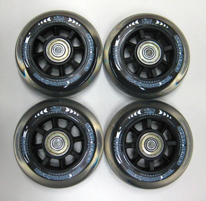 Actual product image Hudora 4 Ersatzrollen 80 x 22 mm, 82A, inkl. ABEC-7 Kugellager (80 mm, 82a)