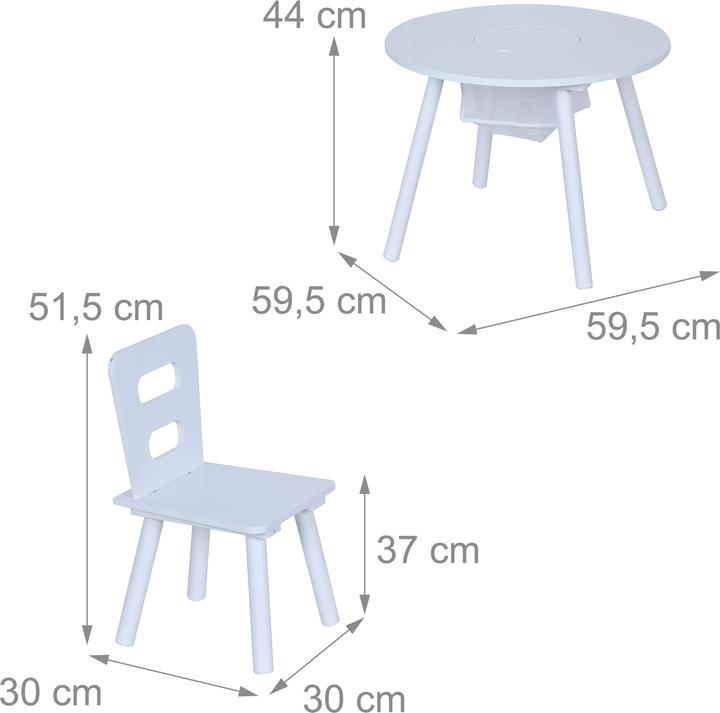Produktbild Relaxdays 3-tlg. Kindersitzgruppe (Kinderstuhl, Kindertisch)