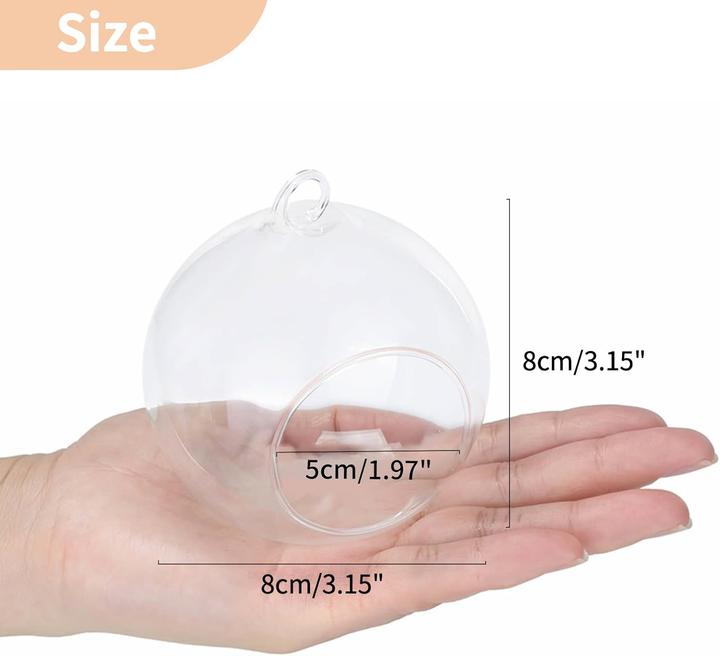 Immagine prodotto Nuptio 12 Stück Hängende Glaskugel-Teelichthalter