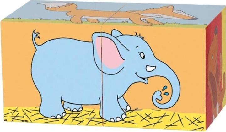 Image du produit Goki Puzzle à cubes animaux (2 pièces)