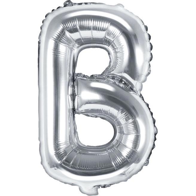 Partydeco Ballon Buchstabe "B" in Silber