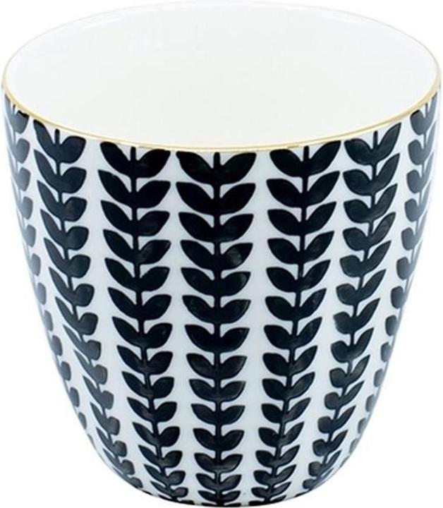 Kadastar Metropolitan Leaves tazza da caffè 250 ml, nero/bianco (250 ml, 1 x)