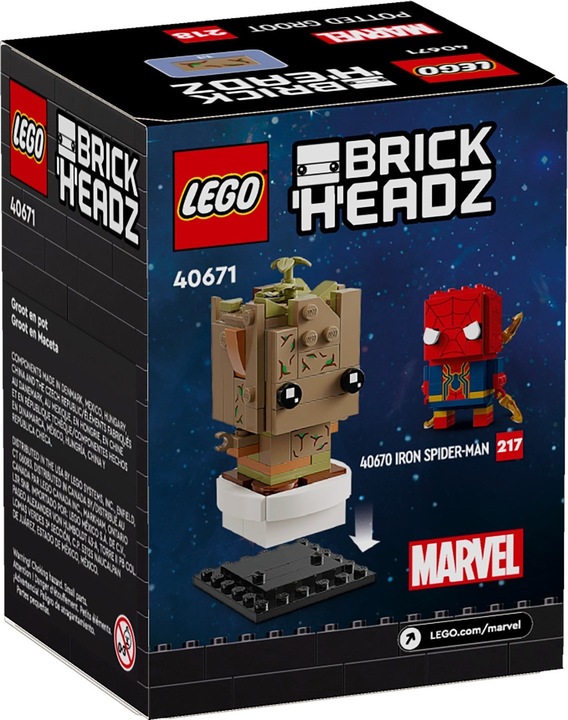 Produktbild LEGO Groot im Topf (40671, LEGO Brickheadz)