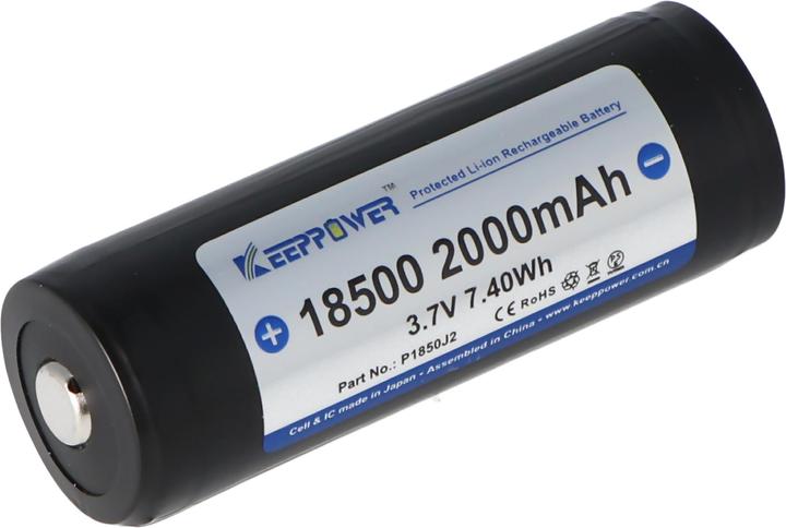 Immagine prodotto Keeppower Akku 18500, geschützt (1 pz., 18500, 2000 mAh)